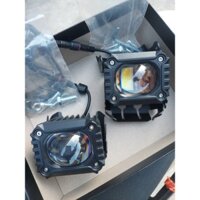 Đèn led bi trợ sáng hai màu chính hãng XT 20, đèn trợ sáng pha trắng cos vàng tụ nhôm điện chung 12v, 24v