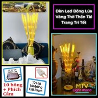 Đèn led bông lúa vàng trang trí tết, để bàn thờ thần tài, gia tiên phát tài phát lộc - MTV Store