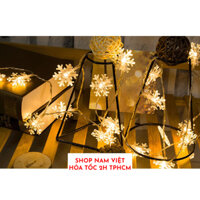 Đèn LED Bông Tuyết, Ngôi Sao 10m Cắm Điện Trang Trí Tết, Giáng Sinh, Noel