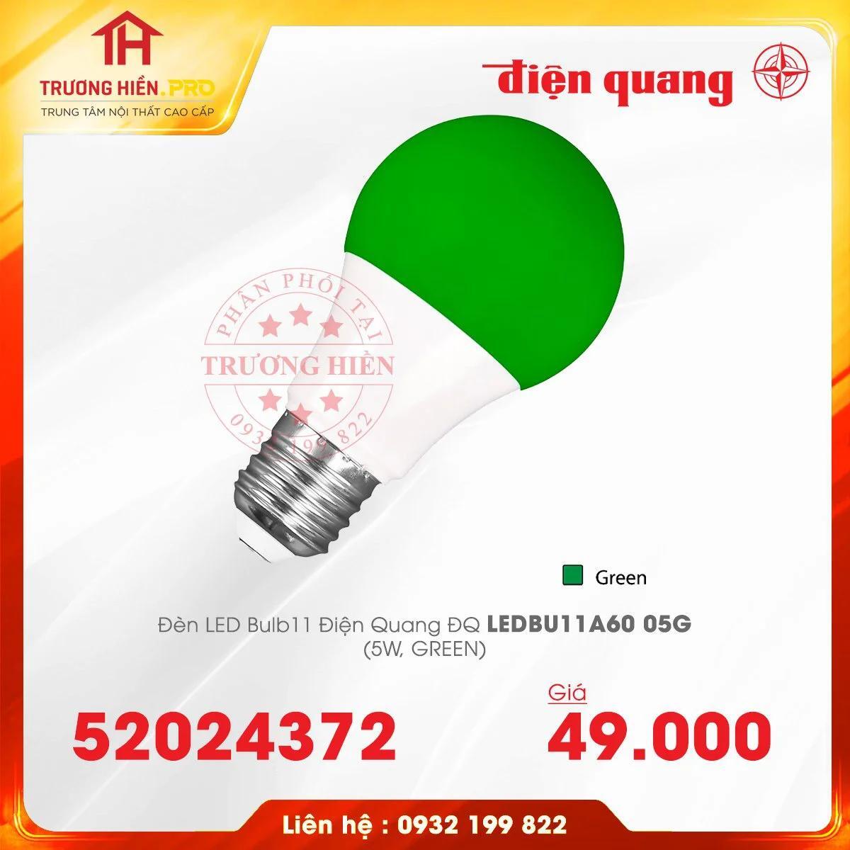 Đèn LED bulb BU11 Điện Quang ĐQ LEDBU11A60 05G 5W
