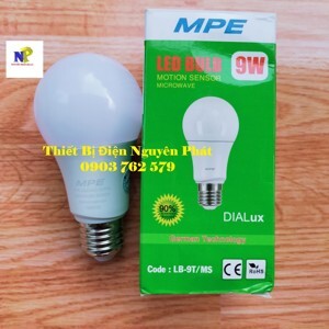 Đèn led bulb cảm biến chuyển động 9W MPE LB-9T/MS