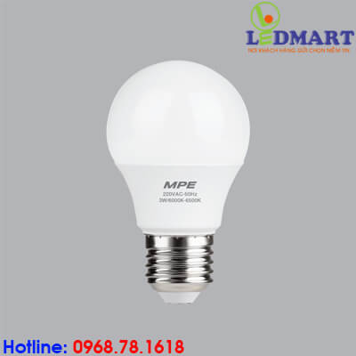 Đèn led bulb Dimmer 9W chiết áp MPE LB-9/DIM
