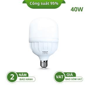 Đèn led bulb trụ thân nhựa tròn Kawaled T120-40W