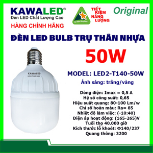 Đèn LED búp 50W KAWALED T140-50W-T/V