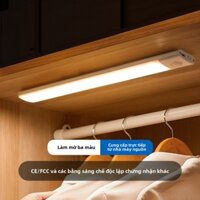 Đèn LED cảm biến chuyển động siêu mỏng, dải đèn LED từ tính tự dính cho tủ quần áo, đèn tủ rượu có thể sạc lại