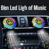 Đèn Led Cảm Ứng Âm Thanh Nước Hoa Gắn Cửa Gió Điều Hoà Ô Tô -  Nhấp Nháy Theo Nhạc ,Chuyển Đổi Màu Bằng App - 1 chiếc
