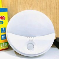 Đèn led cảm ứng hồng ngoại chuyển động gắn nổi trần, tường ATA AT-1512 (tự động bật tắt đèn khi có người khu vực trời tối, thiếu ánh sáng)