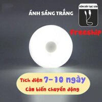 Đèn LED cảm ứng trong đêm có người đi qua tự động sáng, sử dụng pin sạc cao cấp, tặng cáp sạc - Trắng cảm ứng cáp