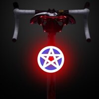 Đèn led Cảnh Báo An Toàn Hình Trái Tim, Hình Ngôi Sao Chống Nước Gắn Đuôi Xe Đạp Có Thể Sạc Lại