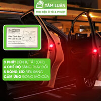 Đèn led cảnh báo mở cửa ô tô chống va chạm, gắn cửa xe TÂM LUÂN Chổi lau tẩm dầu - Hàng chính hãng - 2 đèn đỏ 5 ledđèn