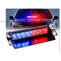 Đèn Led Cảnh Sát (Police) Nhấp Nháy Cho Xe Ô TÔ. Gồm 8 Đèn Led Xanh Và Đỏ