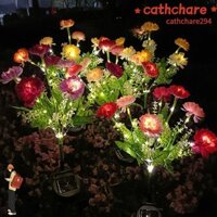 Đèn LED CATCHARE294, Đèn bãi cỏ ngoài trời 7 đầu, Đèn sàn hoa nhân tạo Sân chống nước Trang trí sân vườn Đèn lồng hoa sen tuyết