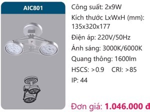 Đèn led chiếu điểm Duhal AIC801 2x9W