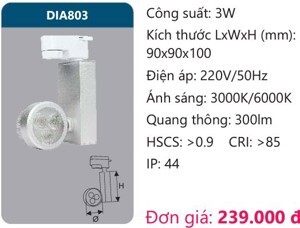 Đèn led chiếu điểm 3W Duhal DIA803