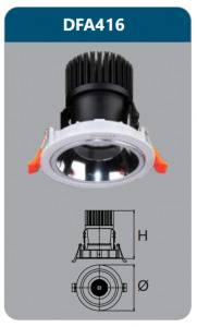 Đèn led chiếu điểm âm trần Duhal 30w DFA416