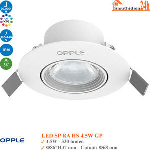 Đèn LED chiếu điểm Opple LED SP-RA-HS 4.5W-GP