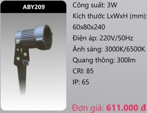 Đèn Led chiếu điểm sân vườn Duhal ABY209 - 3W