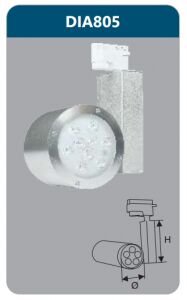 Đèn led chiếu điểm thanh ray 5w DIA805