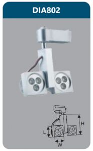 Đèn led chiếu điểm thanh ray 2x3w DIA802