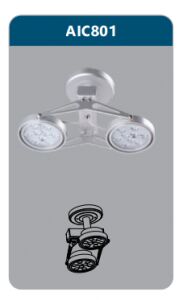Đèn led chiếu điểm thanh ray2x9w AIC801