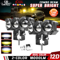 Đèn LED chiếu điểm xe máy hai màu HI/chùm sáng thấp Ống kính mini đèn pha đèn lái xe đèn phá sương mù cho Xe SUV 12V