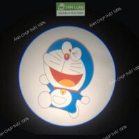 Đèn led chiếu hình 1 bộ, logo gắn cửa trang trí ô tô không dây, phụ kiện oto Tâm Luân - 293 Doraemon