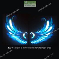 Đèn led chiếu hình 1 bộ, logo gắn cửa trang trí ô tô không dây, phụ kiện oto Tâm Luân - 529 530 Cánh tiên 1