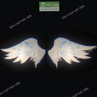 Đèn led chiếu hình 1 bộ, logo gắn cửa trang trí ô tô không dây, phụ kiện oto Tâm Luân - 597 598 Cánh thiên thần