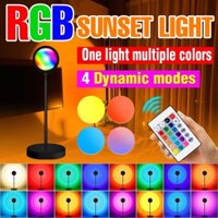 Đèn LED chiếu sáng ban đêm Sunset Light RGB LED Ring Light Đèn đầy màu sắc Đèn cầu vồng USB Trang trí nội thất