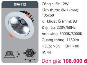 Đèn led chiếu sâu âm trần Duhal DFA112