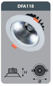 Đèn led chiếu sâu âm trần Duhal DFA118
