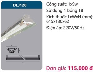 Đèn led chóa phản quang DLJ120 Duhal