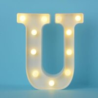 Đèn LED Chữ Cái Loại Lớn 22cm Trang Trí Tiệc Cưới, Sinh Nhật - 26 Chữ Cái - U