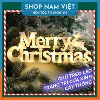 Đèn LED Chữ Merry Christmas Treo Cây Thông, Trang Trí Giáng Sinh, Noel - Chính Hãng NAVIVU - Màu vàng ấm