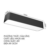 ĐÈN LED CHỮ NHẬT CẢM ỨNG KHÔNG DÂY - DÙNG PIN SẠC TIỆN LỢI