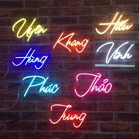 Đèn LED chữ theo yêu cầu, Đèn LED NEON trang trí, Decor phòng ngủ, livertream, cửa hàng thời trang, tiệc cưới, sinh nhật