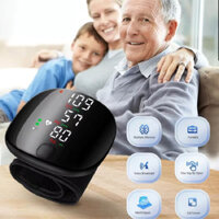 Đèn LED có thể sạc lại Cảm ứng Đồng hồ đo huyết áp cổ tay Đồng hồ đo huyết áp điện tử LED