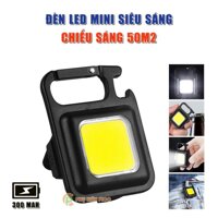Đèn LED COB Mini siêu sáng 800 Lumens Pin sạc USB – Móc Khóa đèn pin mini led đa năng – Pin 300MAH