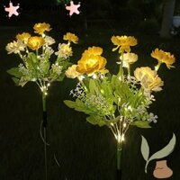 Đèn LED COMOWAN, Đèn bãi cỏ ngoài trời 7 đầu, Sân trang trí sân vườn Đèn sàn hoa nhân tạo chống nước Đèn lồng hoa sen tuyết