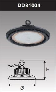 Đèn led công nghiệp chống thấm dimmer 5 cấp 100w DDB1004