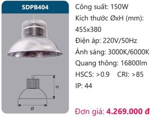 Đèn LED công nghiệp Duhal SDPB404 - 150W