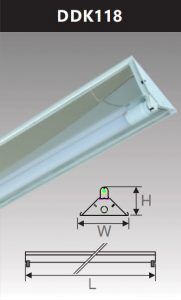 Đèn led công nghiệp phản quang 1x20w DDK118