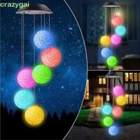 Đèn LED CRAZYGAI, Chuông gió treo thay đổi màu sắc, Đèn mặt dây chuyền chống nước có thể điều chỉnh độ sáng ngoài trời