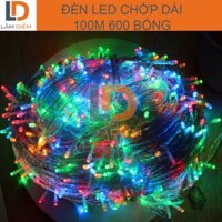 Đèn led dài 100m bóng chớp nháy nhiều chế độ trang trí