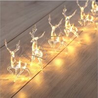 Đèn Led Dây Đom Đóm Tuần Lộc Trang Trí Noel, Giáng Sinh. Đèn Fairy Light Treo Cây Thông