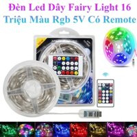 Đèn Led Dây Fairy Light 16 Triệu Màu Rgb 5V Dài 10M Nháy Theo Nhạc Chống Nước Điều Khiển Từ Xa, App Điện Thoại