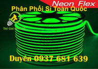 Đèn Led Dây Neon 220V 2 Mặt Màu Xanh Lá