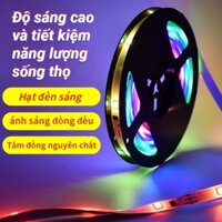 Đèn LED DÂY RGB Bọc SILICON đổi màu Nháy theo nhạc dán trang trí DECOR phòng ngủ LỄ TẾT 5M 5050