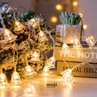 Đèn led dây trang trí Bell chuông trong suốt 20 bóng 3m dùng pin