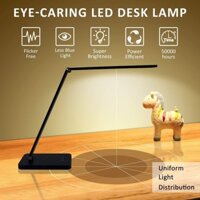 Đèn LED Để Bàn Chống Cận Công Tắc Cảm Ứng 3 Chế Độ Sáng Tích Hợp Sạc Không Dây Cho Điện Thoại 5W MT-856 cao cấp